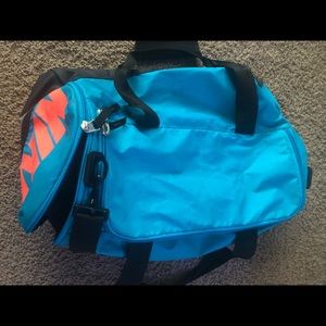 nike duffel bag in blue
